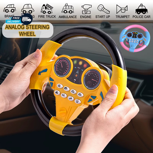 Steering wheel toy lights - toy,