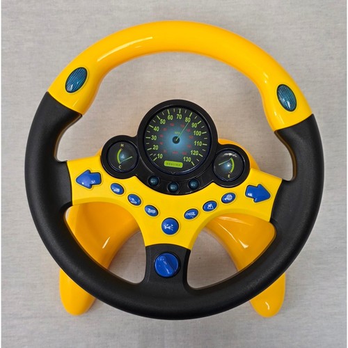 Yellow kids toy steering wheel - yellow,