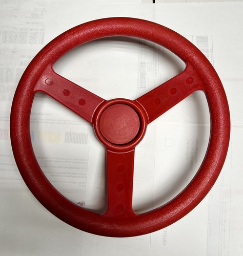 Red toy steering - red, wheel
