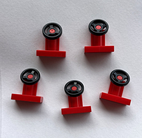 Lego red steering wheel bases - lego,